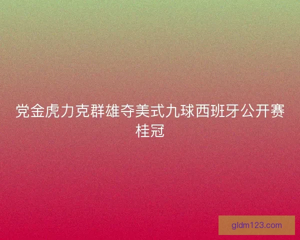 党金虎力克群雄夺美式九球西班牙公开赛桂冠 党金虎力克群雄夺美式九球西班牙公开赛桂冠